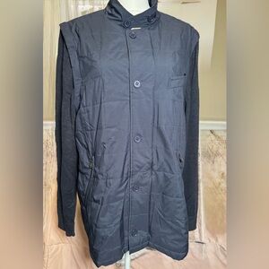 NWOT RYE 51 Men’s SZ 46 limited Navy Button-Up Jacket removable sweater sleeves
